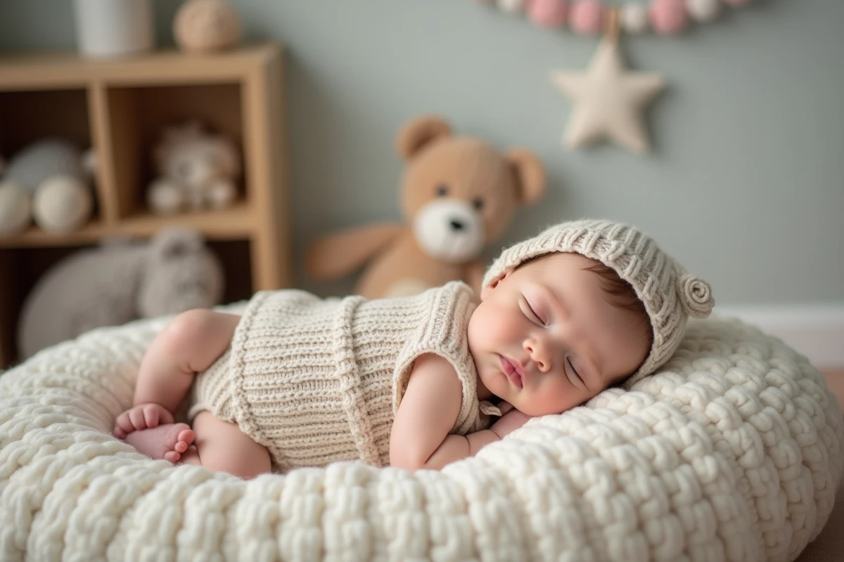 Bebe endormi dans un coin cosy de la nurserie