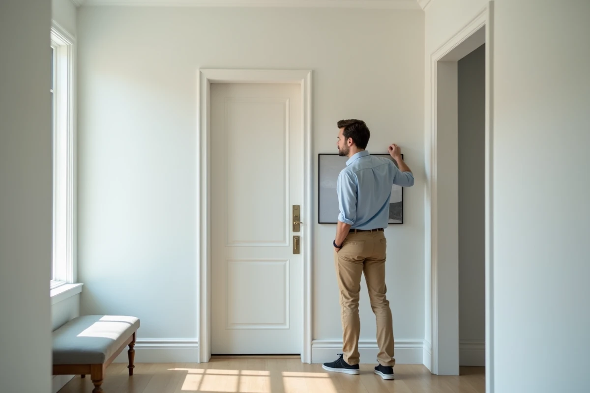 Jeune homme vérifiant l